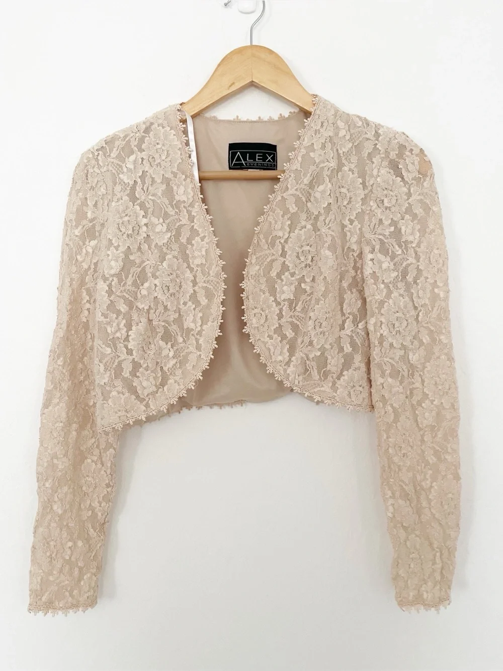Alex evenings floral lace vintage shawl size 12